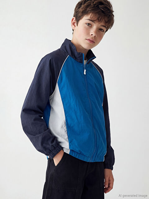 LCW Kids Renk Bloklu Erkek Çocuk Yağmurluk - S6HM31Z4-HGU