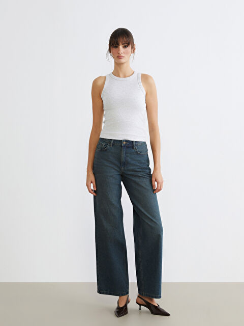 LCW Jeans ქალი მუქი ლურჯი ჯინსი - S6HN14Z8-JVU