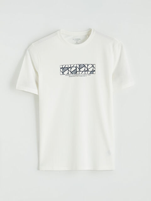 LCWAIKIKI Classic Мъж Екрю Тениска - S6HN30Z8-R9J