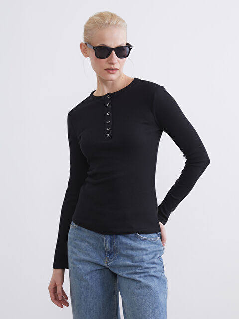 LCWAIKIKI Classic Bisiklet Yaka Fitilli Kadın Body - S6HN56Z8-CVL