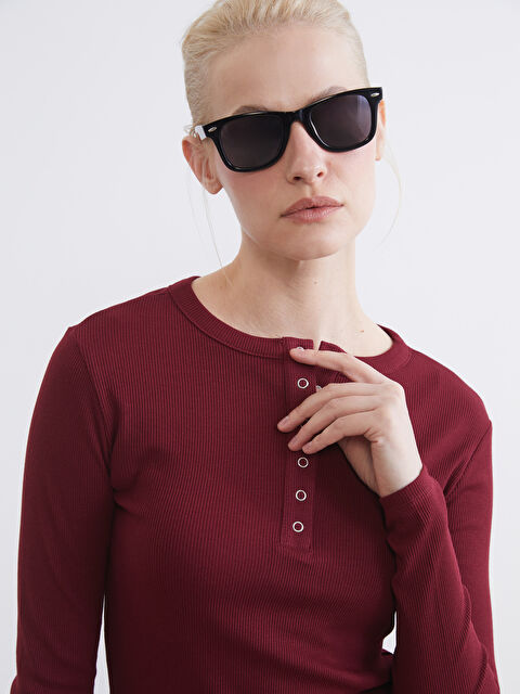 LCWAIKIKI Classic Bisiklet Yaka Fitilli Kadın Body - S6HN56Z8-HRW