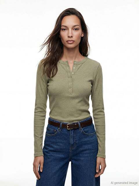 LCWAIKIKI Classic Crew Neck Ribbed Women's Body - S6HN56Z8-QZJ