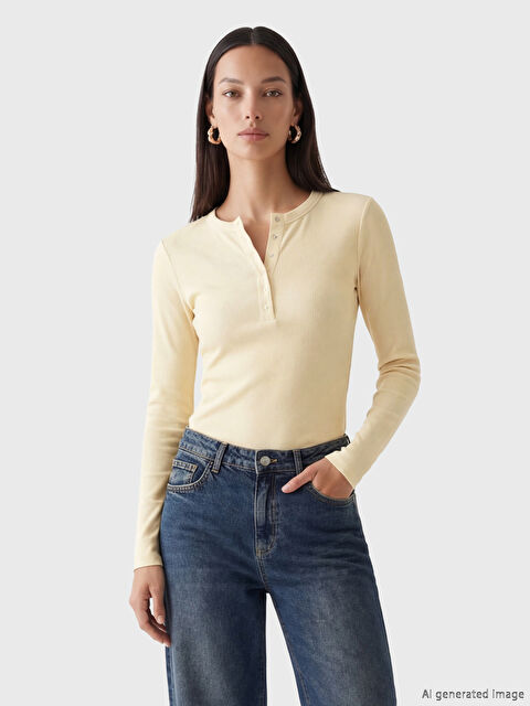 LCW EVERYDAY Bisiklet Yaka Fitilli Kadın Body