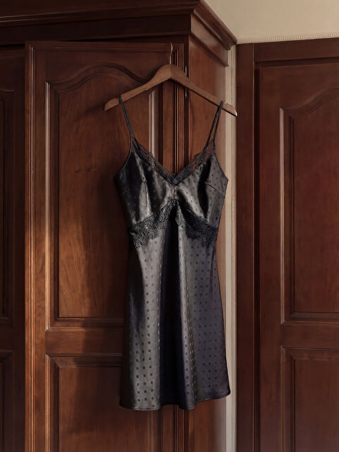 LCW DREAM Puantiyeli Askılı Saten Kadın Fantezi Gecelik - S6HN61Z8-CVL