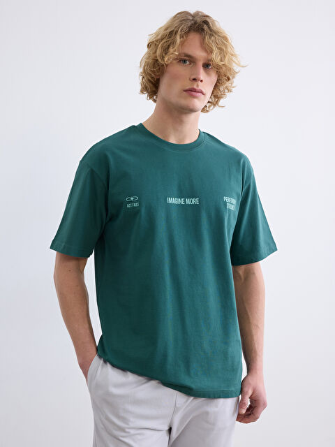 XSIDE Bisiklet Yaka Baskılı Erkek Tişört - S6HN74Z8-HGW