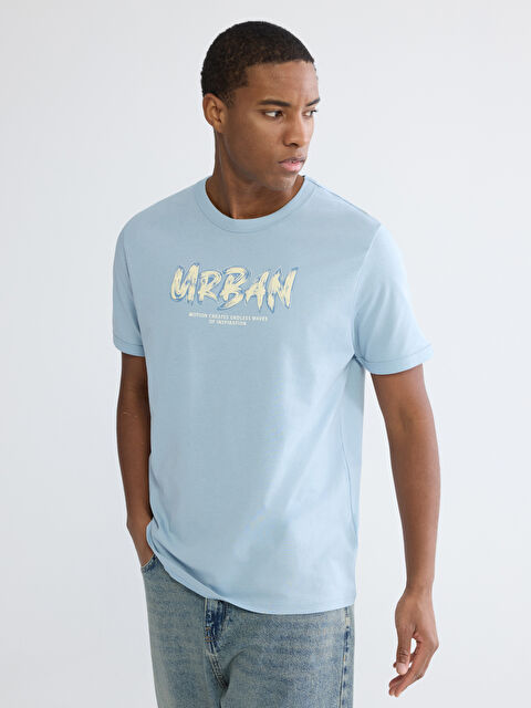 XSIDE Bisiklet Yaka Baskılı Penye Erkek Tişört - S6HN75Z8-26A