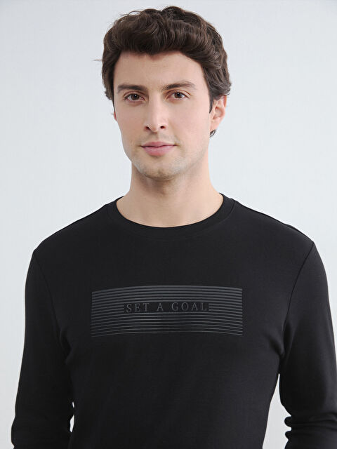 LCWAIKIKI Classic Мужчины Черный Свитшот - S6HO25Z8-CVL