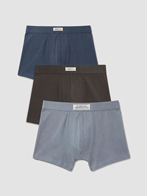 LC WAIKIKI Pamuklu Esnek 3'lü Erkek Boxer