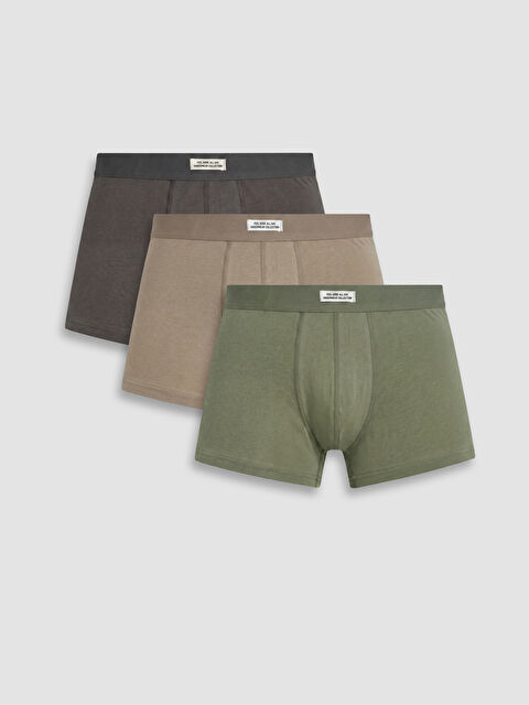LC WAIKIKI Pamuklu Esnek 3'lü Erkek Boxer