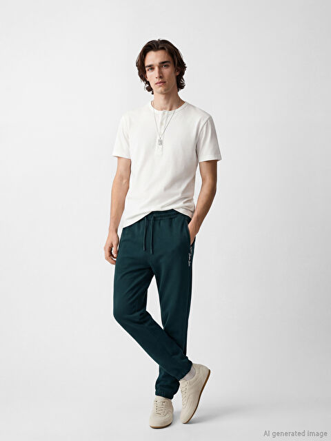 XSIDE Standart Kalıp Baskılı Erkek Eşofman Altı - S6HO97Z8-ZLG