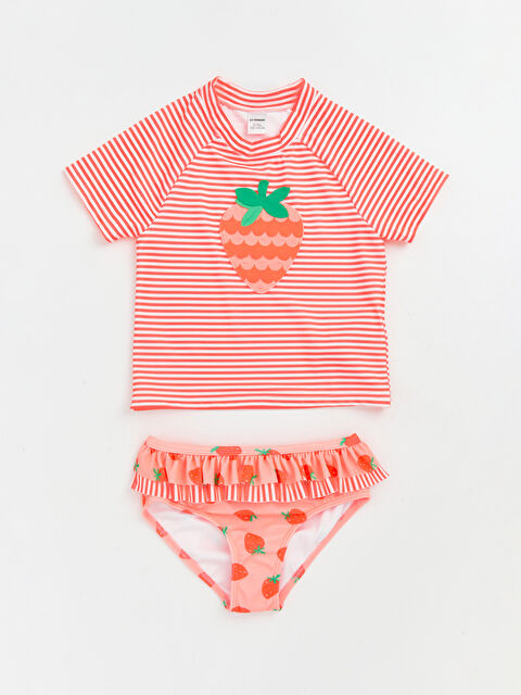 LCW Kids Erdbeer Gemustertes Mädchen Bikini-Set