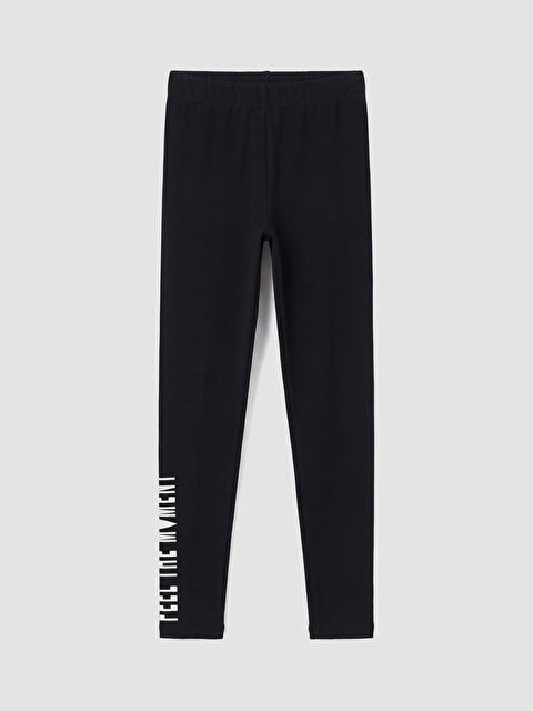 LC WAIKIKI Yazı Baskılı Kız Çocuk Tayt - S6HP11Z4-CVL