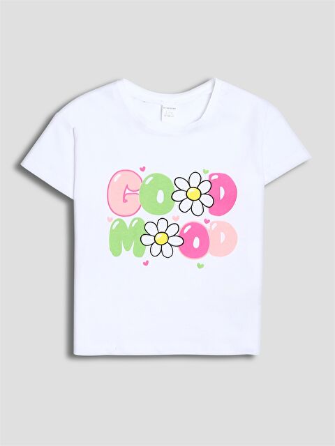 LCW Kids Girl WHITE T-Shirt - S6HP15Z1-Q6K
