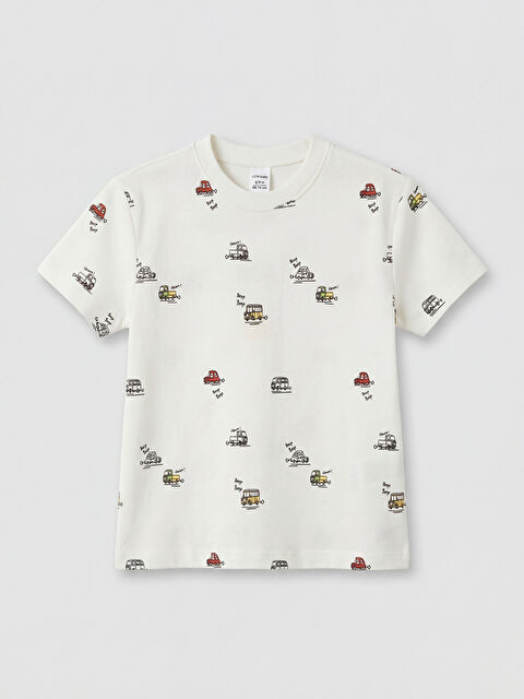 LCW Kids Crew Neck Printed Boys' T-Shirt