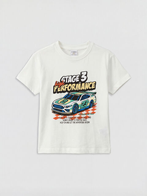 LCW Kids Boy ECRU T-Shirt - S6HP69Z1-R9J