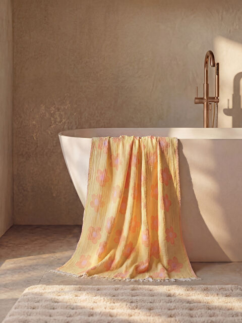 LCW HOME Çiçek Desenli Peştemal Havlu 90x165 cm