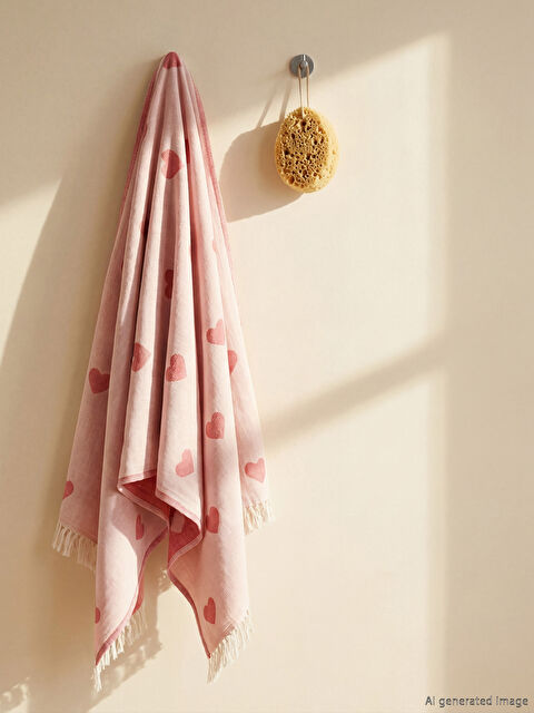 LCW HOME Kalp Desenli Peştemal Havlu 90x165 cm