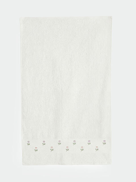 LC WAIKIKI Çiçek Nakışlı Yüz Havlusu 50x80 cm - S6HQ23Z8-EEW