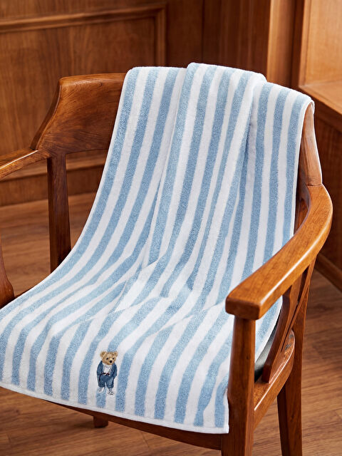 LCW HOME  Ayı Nakışlı Pamuk Banyo Havlusu 70x140 Cm - S6HQ30Z8-F9C