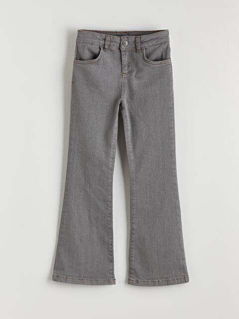LCW ECO İspanyol Paça Kız Çocuk Jean Pantolon - S6HQ47Z4-GRD