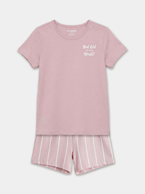LCW Kids ROZE Kratka pidžama komplet Devojka