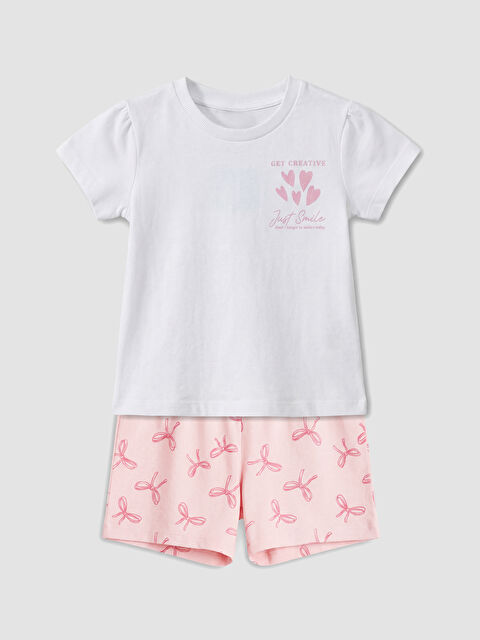 LCW baby Printed Baby Girls' T-Shirt and Shorts - S6HR38Z1-FFB