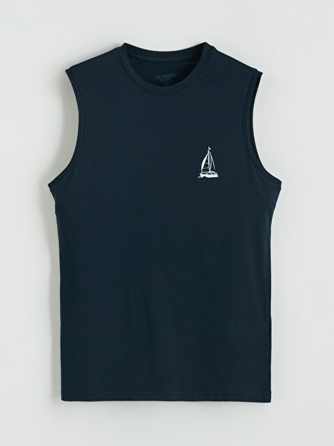 LCWAIKIKI Classic Bisiklet Yaka Baskılı Erkek Kolsuz Tişört - S6HR62Z8-DWP