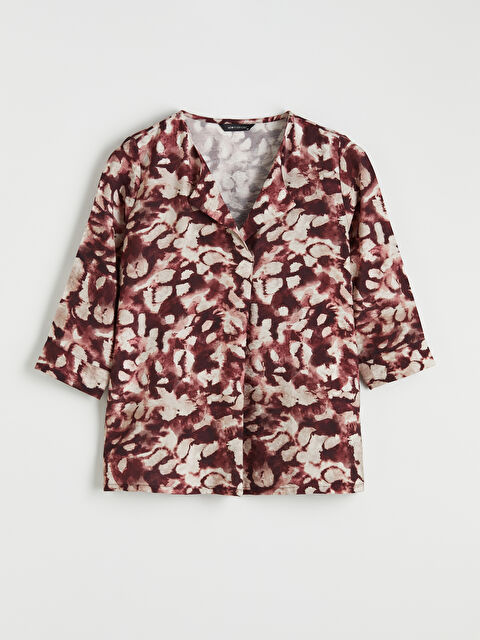 LCWAIKIKI Classic Kaçık Yaka Desenli Bluz - S6HS15Z8-LQY