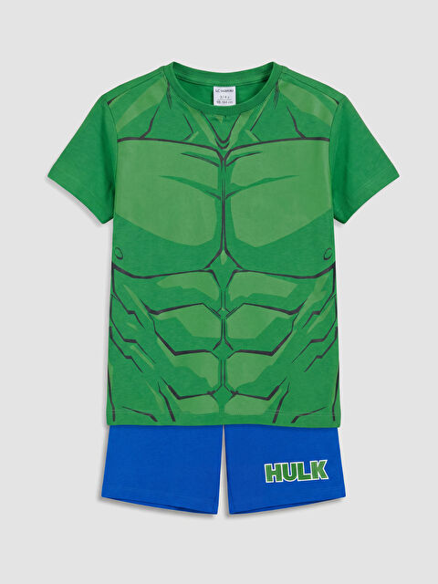 LCW Kids Hulk Baskılı Erkek Çocuk Şortlu Pijama Takımı