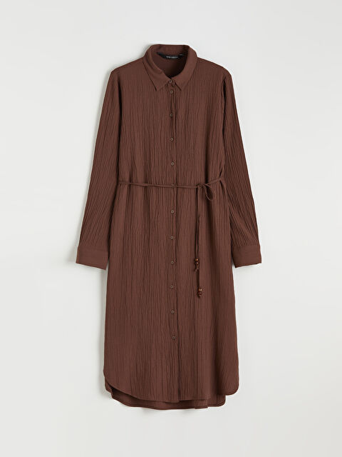 LCWAIKIKI Classic Dokulu Oversize Kadın Gömlek Tunik - S6HS60Z8-1J0