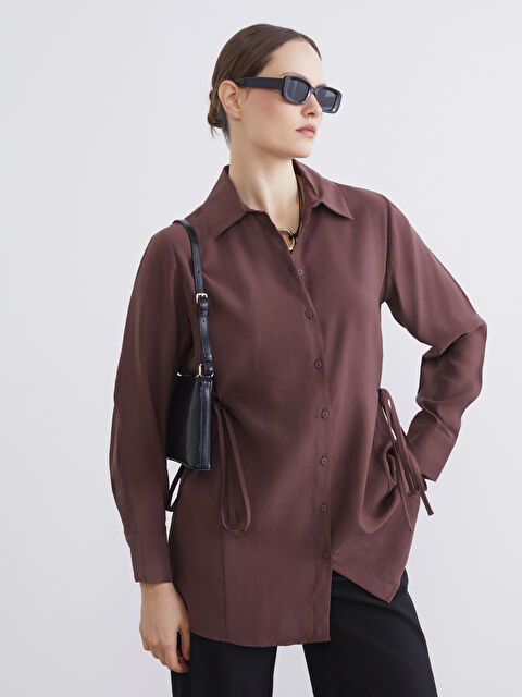 LCWAIKIKI Classic Bağlama Detaylı Kadın Gömlek Tunik - S6HS72Z8-HML