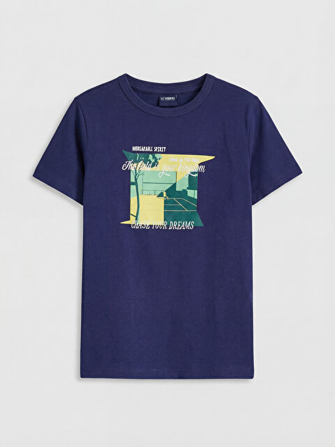 LC WAIKIKI Bisiklet Yaka Baskılı Erkek Çocuk Tişört - S6HT18Z4-CRP