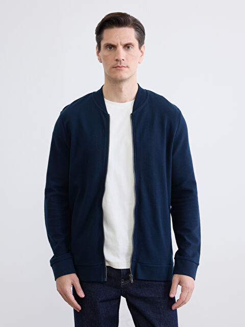 LCWAIKIKI Classic Regular Fit Baseball Collar Men's Zip-Up Sweatshirt - S6HU21Z8-RFH