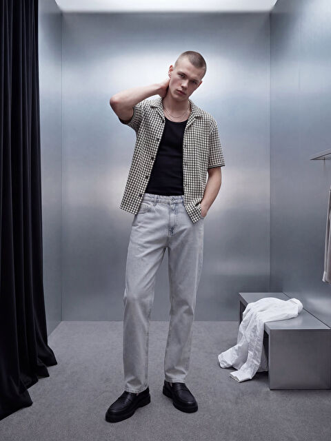 XSIDE Loose Fit Patterned Men's Shirt