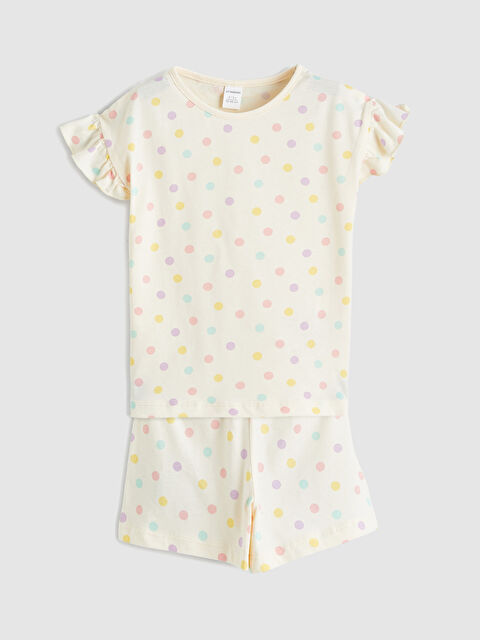 LCW ECO Puantiyeli Kız Çocuk Tişört ve Şort	 - S6HU53Z1-SWC