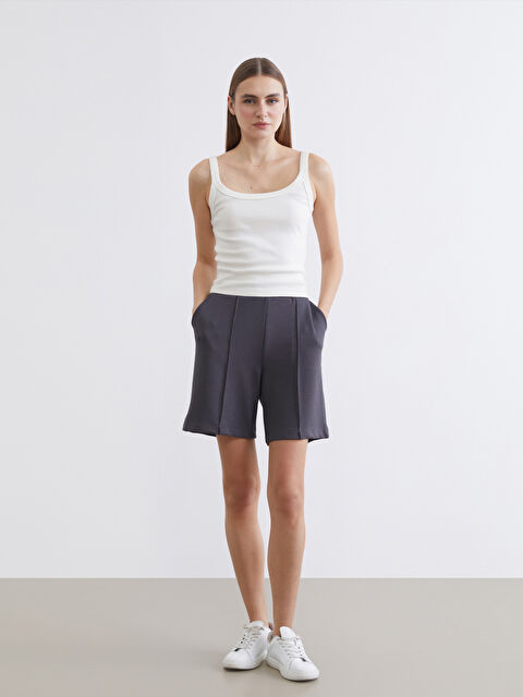 LC WAIKIKI Beli Lastikli Soft Touch Kadın Spor Şort - S6HU91Z8-VBH