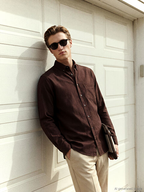 SOUTHBLUE Regular Fit Gabardin Erkek Gömlek - S6HV21Z8-ZQP