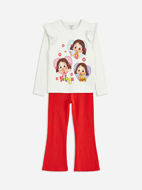 LCW Kids Niloya Baskılı Kız Çocuk Bluz ve Tayt - S6HV24Z1-R9J