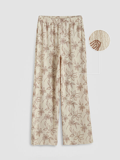 LCW Kids Çiçek Desenli Kız Çocuk Pantolon