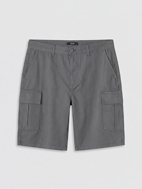 XSIDE Regular Fit Gabardin Erkek Kargo Şort