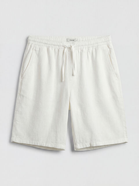 XSIDE Standart Kalıp Keten Görünümlü Erkek Şort - S6HY24Z8-EEW