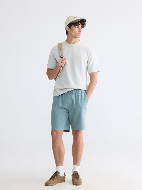 XSIDE Standart Kalıp Keten Görünümlü Erkek Şort