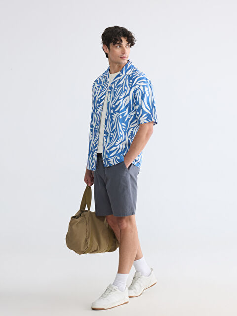 XSIDE Standart Kalıp Keten Görünümlü Erkek Şort