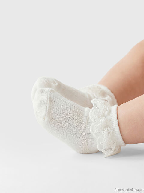 LCW baby Kız Bebek Patik Çorap 3'lü - S6HY58Z1-FDU