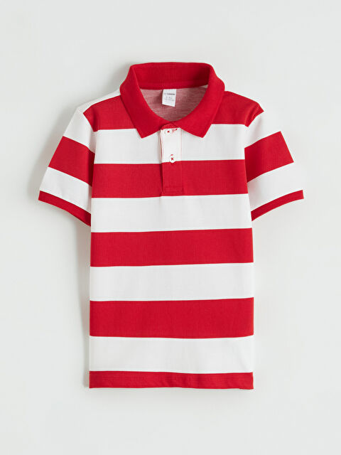 LCW Kids Polo Yaka Çizgili Erkek Çocuk Pike Tişört - S6HY71Z1-HPM