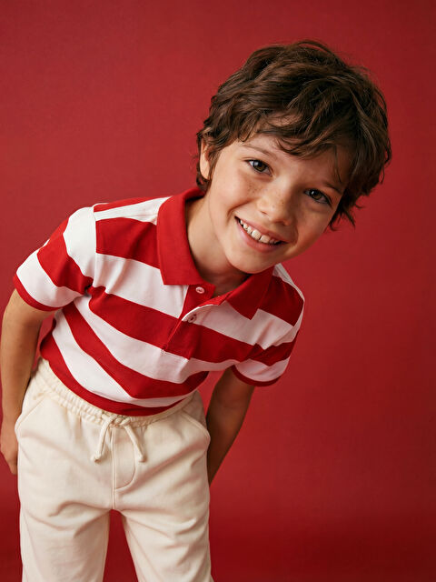 LCW Kids Polo Yaka Çizgili Erkek Çocuk Pike Tişört - S6HY71Z1-HPM