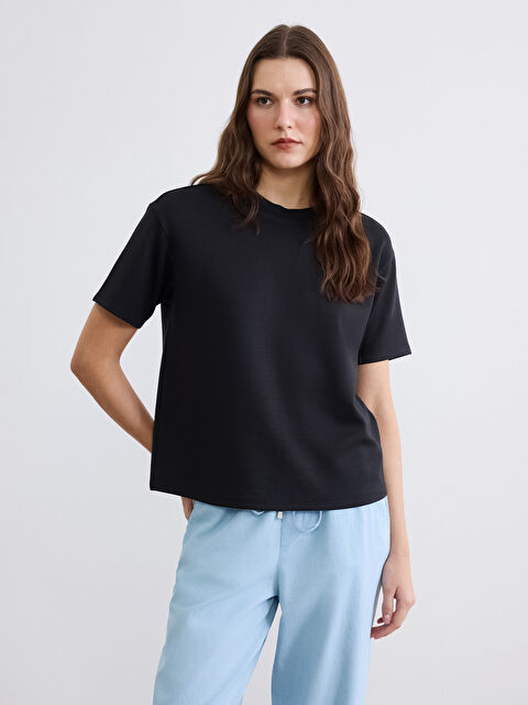 LCW Comfort Crew Neck Women's T-Shirt - S6HY89Z8-CVL