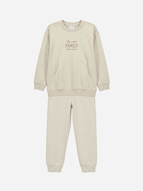 LCW Kids Свитшот с принтом и спортивные брюки для мальчиков - S6I020Z1-FKQ