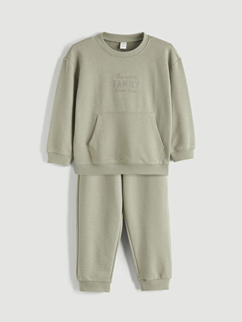 LCW Kids Мальчиковый свитшот с принтом и спортивные брюки - S6I020Z1-GGY