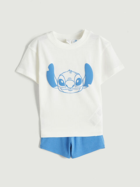 LCW baby Lilo & Stitch Baskılı  Erkek Bebek Tişört ve Şort - S6I022Z1-FDU